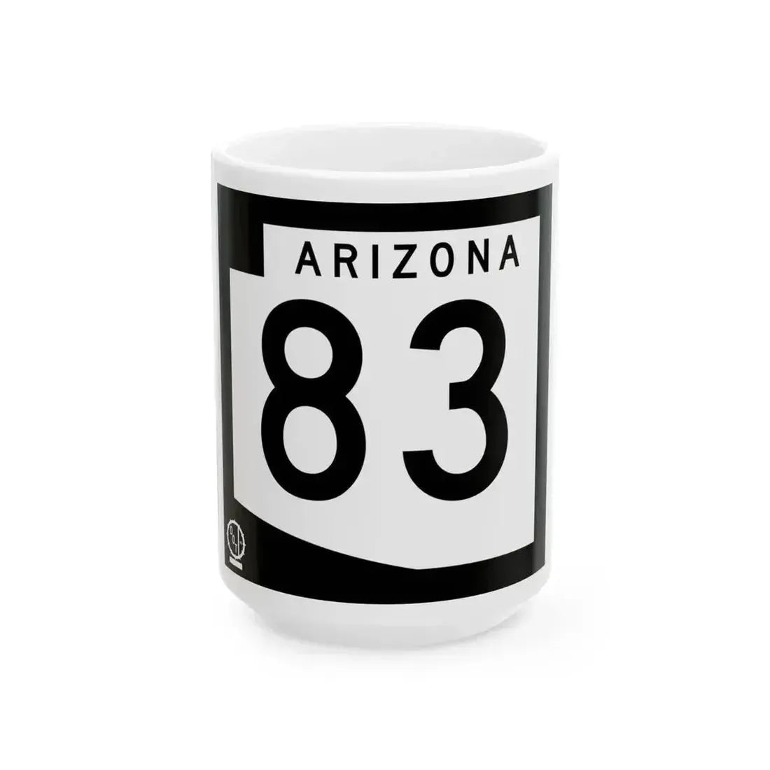 Arizona 83 1978 (Arizona) (Road Sign) White Coffee Mug 15oz - Go Mug Yourself