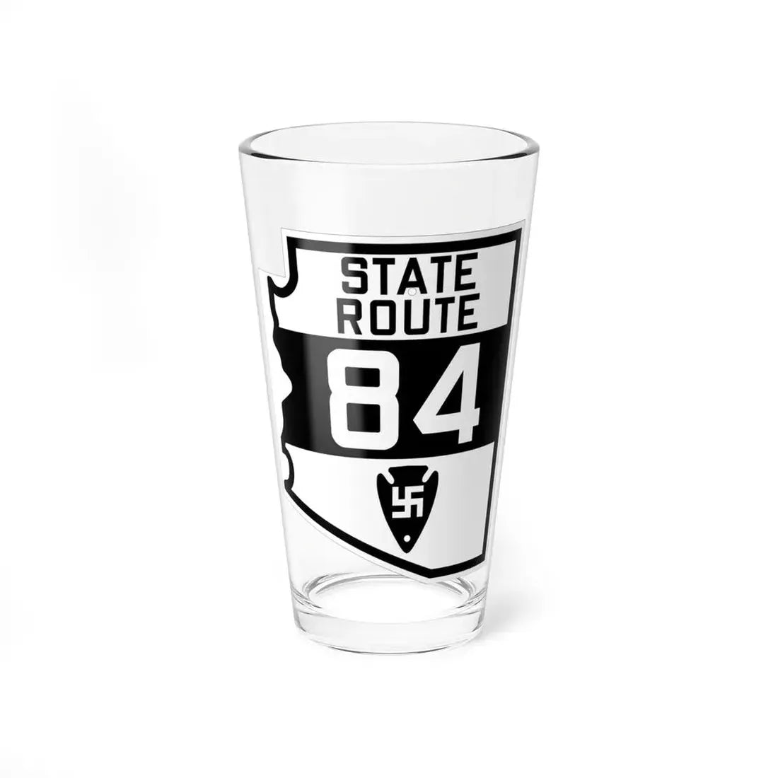Arizona 84 1927 (Arizona) (Road Sign) Pint Glss 16oz 16oz - Go Mug Yourself