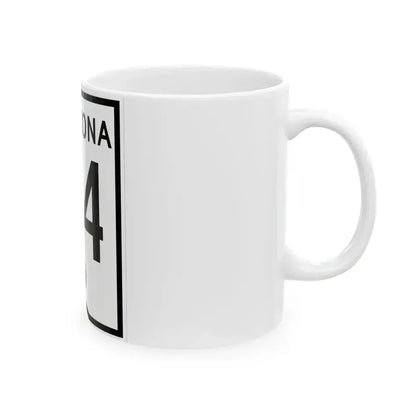 Arizona 84 1956 (Arizona) (Road Sign) White Coffee Mug - Go Mug Yourself