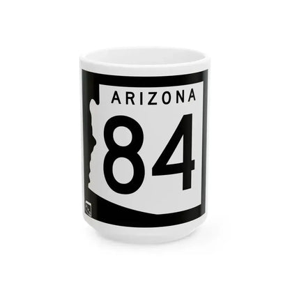 Arizona 84 1963 (Arizona) (Road Sign) White Coffee Mug 15oz - Go Mug Yourself
