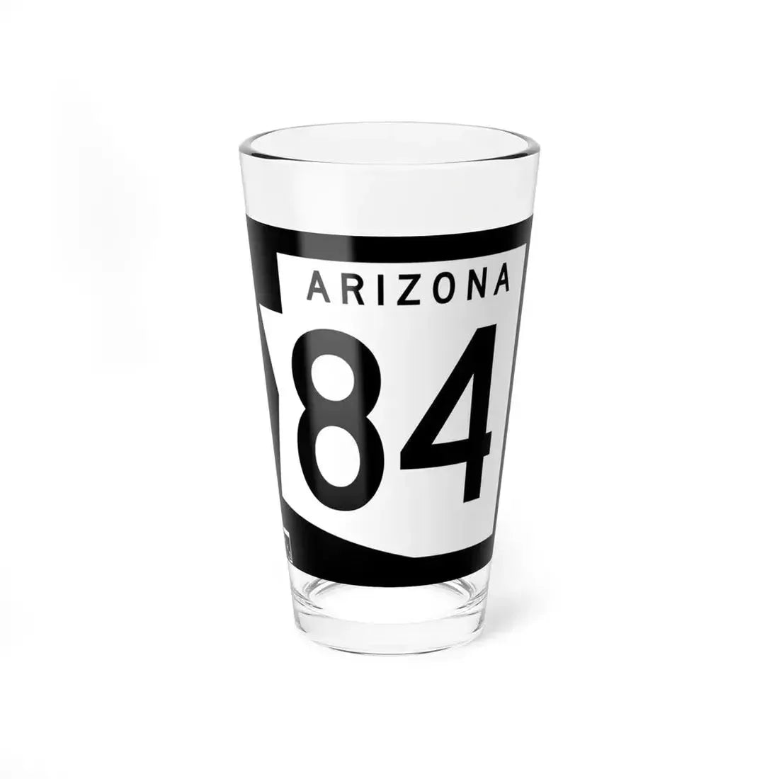 Arizona 84 1973 (Arizona) (Road Sign) Pint Glass 16oz 16oz - Go Mug Yourself