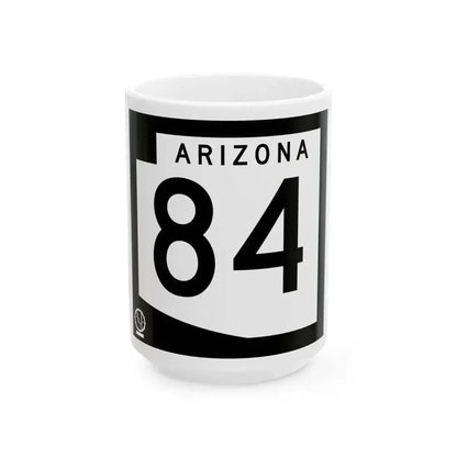 Arizona 84 1978 (Arizona) (Road Sign) White Coffee Mug 15oz - Go Mug Yourself