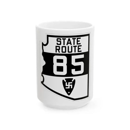 Arizona 85 1927 (Arizona) (Road Sign) White Coffee Mug 15oz - Go Mug Yourself
