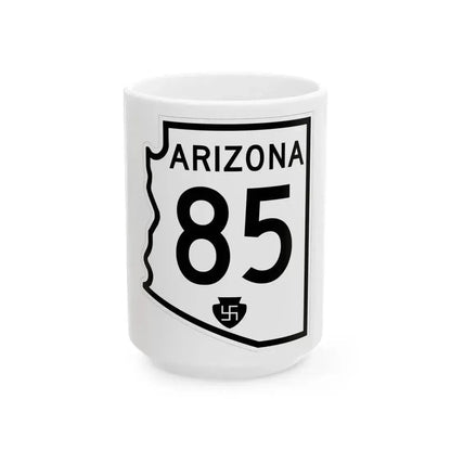 Arizona 85 1956 (Arizona) (Road Sign) White Coffee Mug 15oz - Go Mug Yourself