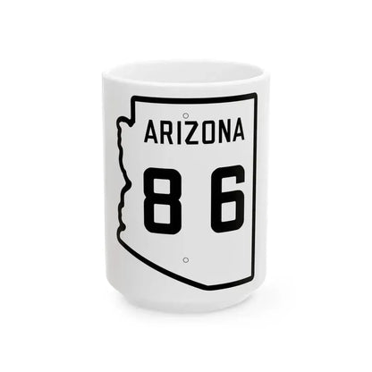 Arizona 86 1941 (Arizona) (Road Sign) White Coffee Mug 15oz - Go Mug Yourself