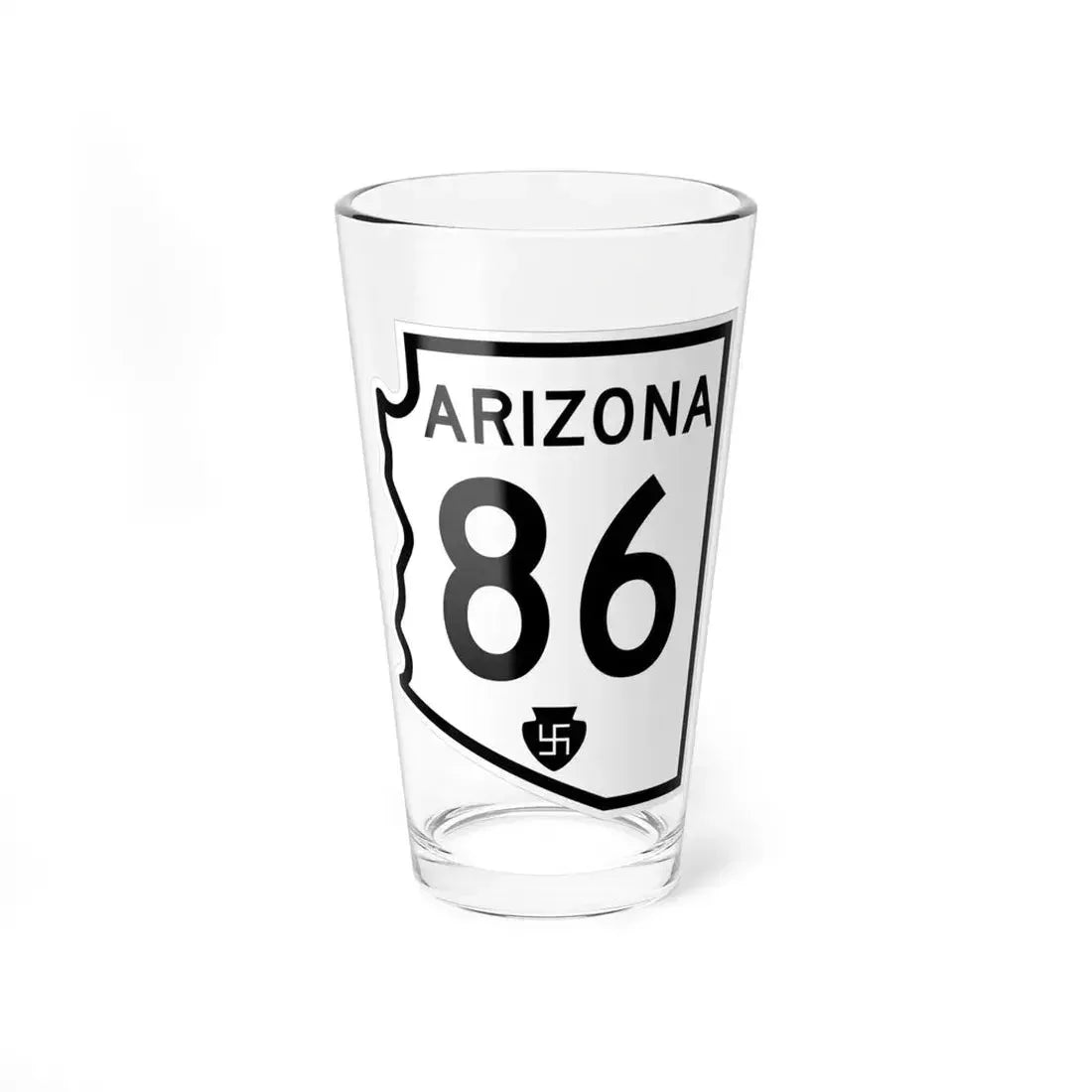 Arizona 86 1956 (Arizona) (Road Sign) Pint Glass 16oz 16oz - Go Mug Yourself
