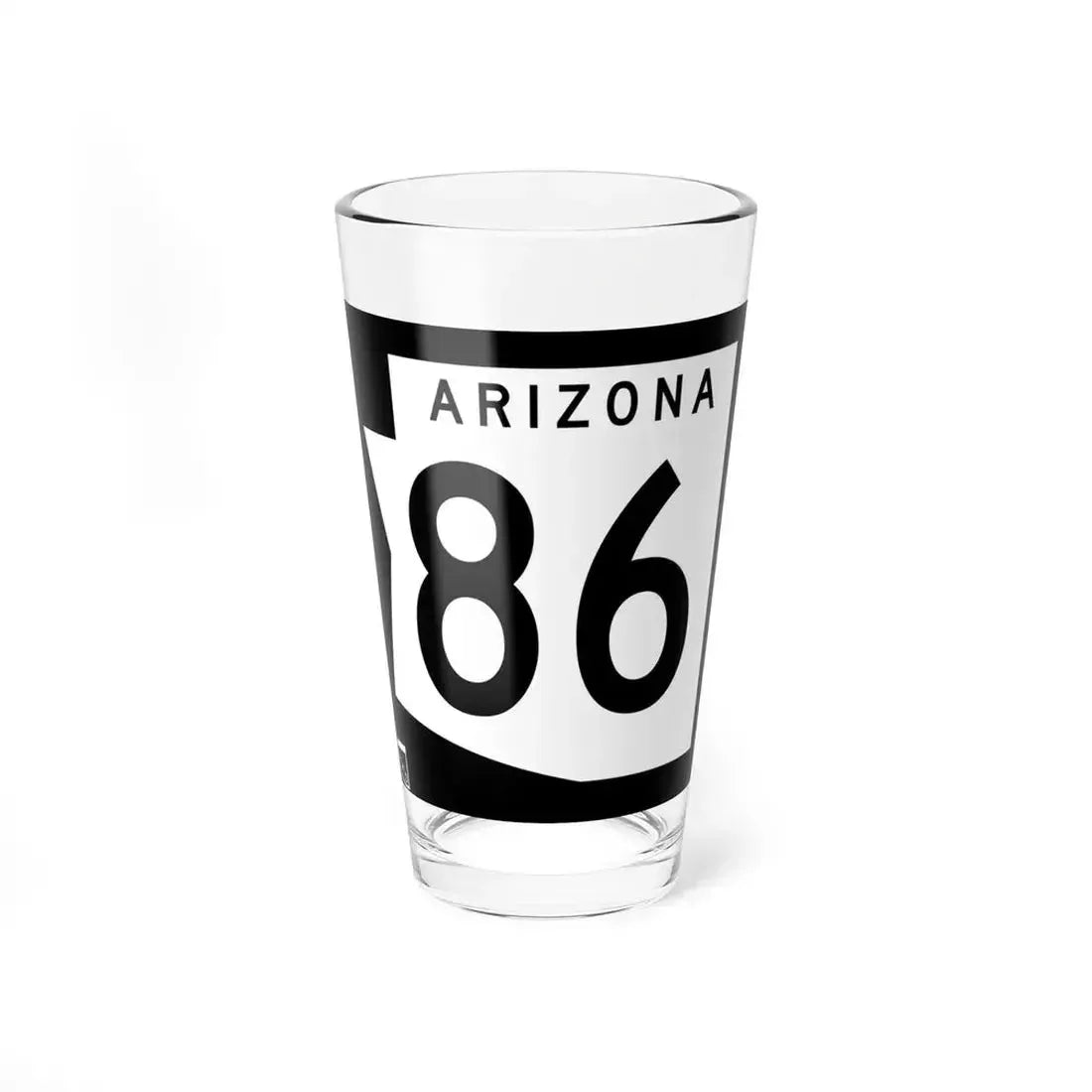 Arizona 86 1973 (Arizona) (Road Sign) Pint Glass 16oz 16oz - Go Mug Yourself