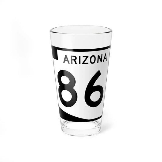 Arizona 86 (Arizona) (Road Sign) Pint Glass 16oz 16oz - Go Mug Yourself