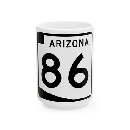 Arizona 86 (Arizona) (Road Sign) White Coffee Mug 15oz - Go Mug Yourself