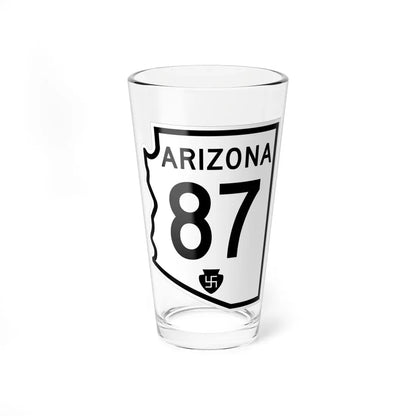 Arizona 87 1956 (Arizona) (Road Sign) Pint Glass 16oz 16oz - Go Mug Yourself
