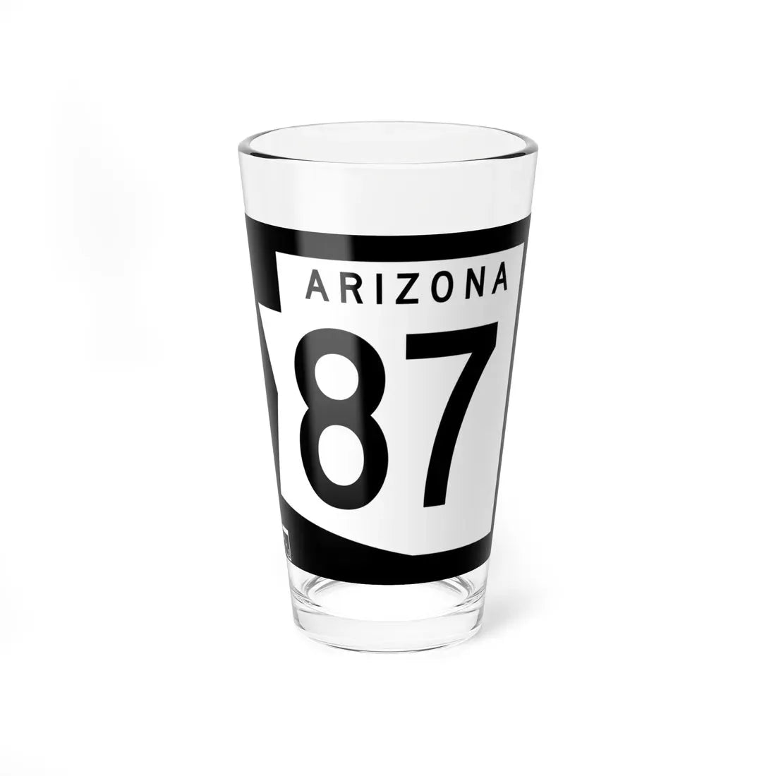 Arizona 87 1973 (Arizona) (Road Sign) Pint Glass 16oz 16oz - Go Mug Yourself