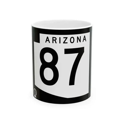 Arizona 87 1978 (Arizona) (Road Sign) White Coffee Mug 11oz - Go Mug Yourself
