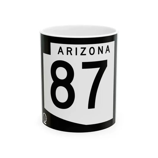Arizona 87 1978 (Arizona) (Road Sign) White Coffee Mug 11oz - Go Mug Yourself