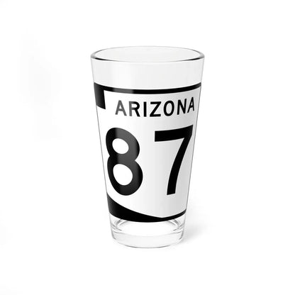 Arizona 87 (Arizona) (Road Sign) Pint Glass 16oz 16oz - Go Mug Yourself
