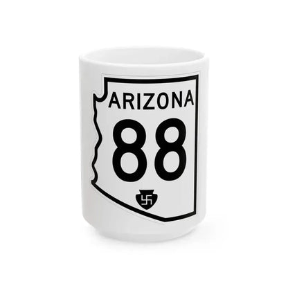 Arizona 88 1956 (Arizona) (Road Sign) White Coffee Mug 15oz - Go Mug Yourself