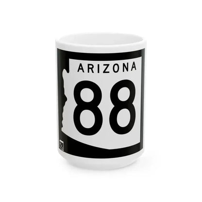 Arizona 88 1963 (Arizona) (Road Sign) White Coffee Mug 15oz - Go Mug Yourself