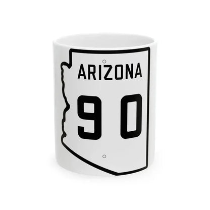 Arizona 90 1941 (Arizona) (Road Sign) White Coffee Mug 11oz - Go Mug Yourself