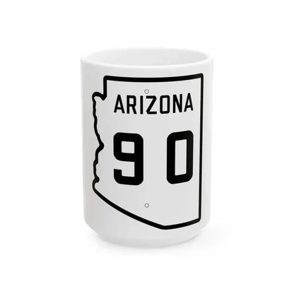 Arizona 90 1941 (Arizona) (Road Sign) White Coffee Mug 15oz - Go Mug Yourself