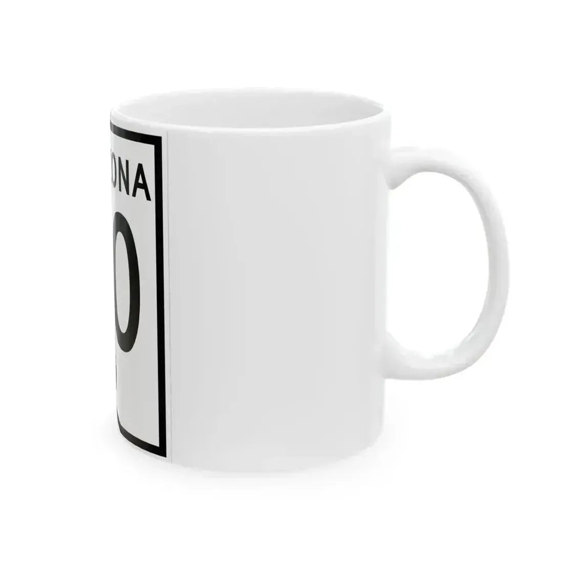 Arizona 90 1956 (Arizona) (Road Sign) White Coffee Mug - Go Mug Yourself