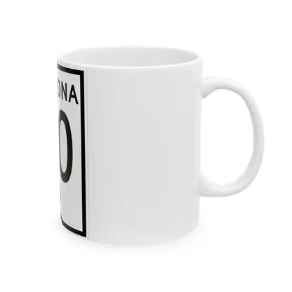 Arizona 90 1956 (Arizona) (Road Sign) White Coffee Mug - Go Mug Yourself