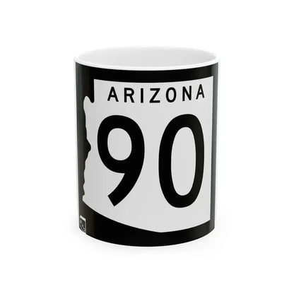 Arizona 90 1963 (Arizona) (Road Sign) White Coffee Mug 11oz - Go Mug Yourself