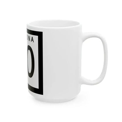 Arizona 90 1963 (Arizona) (Road Sign) White Coffee Mug - Go Mug Yourself