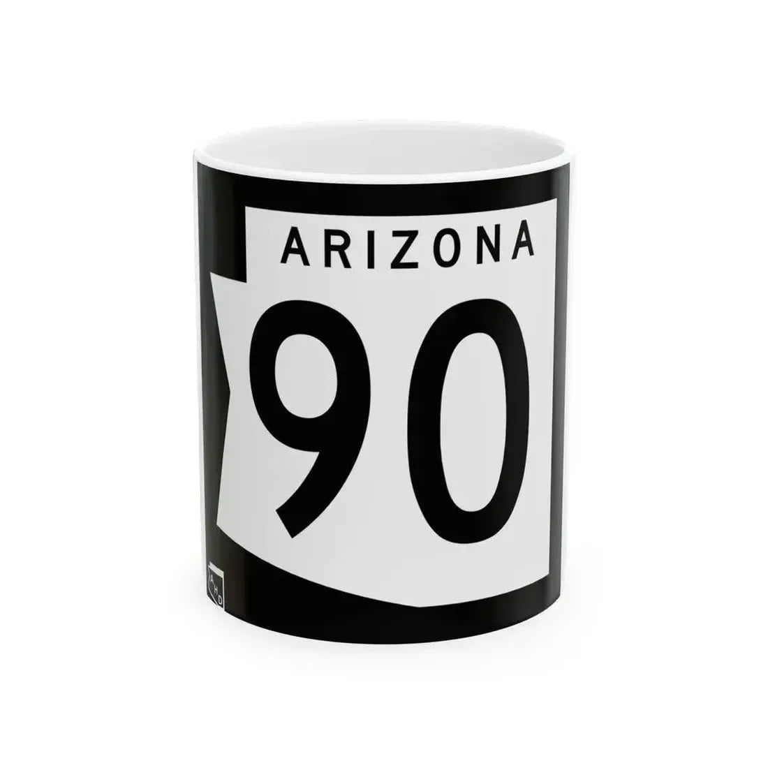 Arizona 90 1973 (Arizona) (Road Sign) White Coffee Mug 11oz - Go Mug Yourself