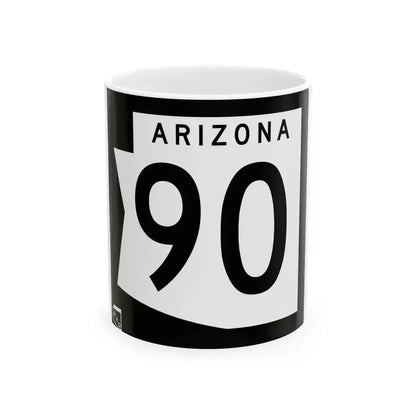 Arizona 90 1973 (Arizona) (Road Sign) White Coffee Mug 11oz - Go Mug Yourself
