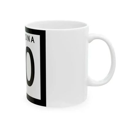 Arizona 90 1973 (Arizona) (Road Sign) White Coffee Mug - Go Mug Yourself