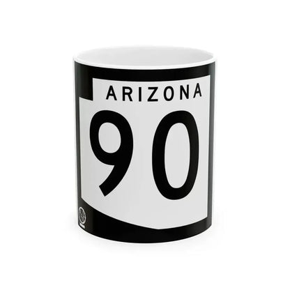 Arizona 90 1978 (Arizona) (Road Sign) White Coffee Mug 11oz - Go Mug Yourself
