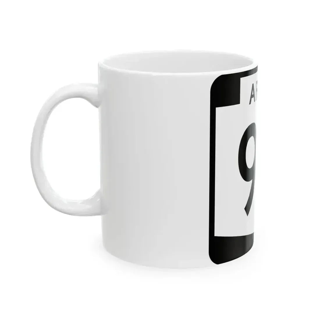 Arizona 90S (Arizona) (Road Sign) White Coffee Mug - Go Mug Yourself