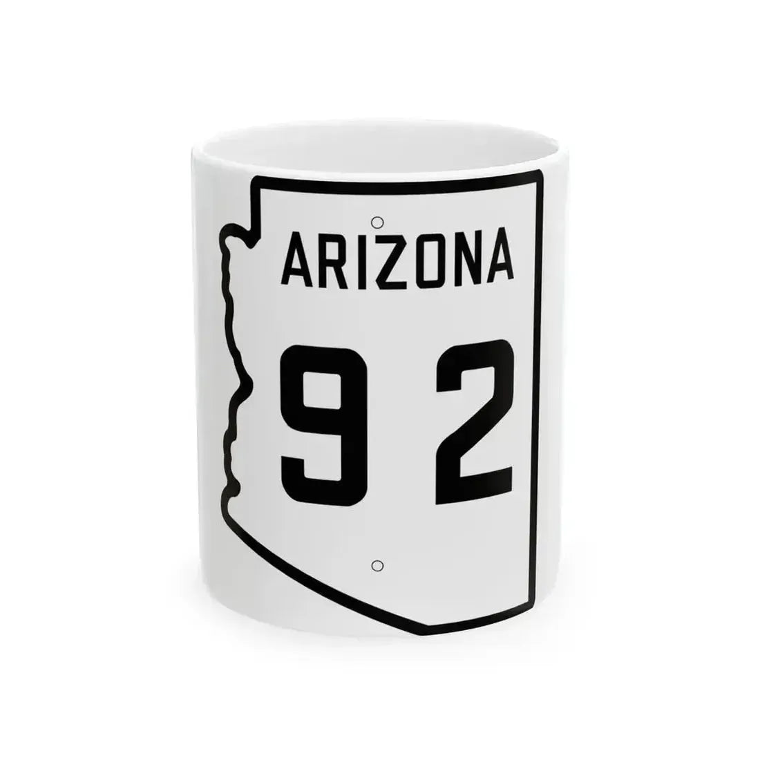 Arizona 92 1941 (Arizona) (Road Sign) White Coffee Mug 11oz - Go Mug Yourself