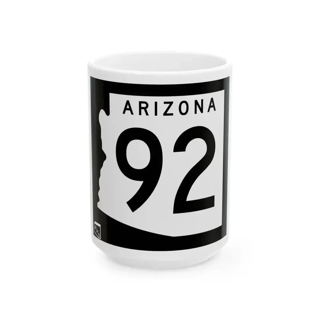Arizona 92 1963 (Arizona) (Road Sign) White Coffee Mug 15oz - Go Mug Yourself