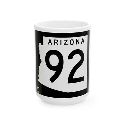 Arizona 92 1963 (Arizona) (Road Sign) White Coffee Mug 15oz - Go Mug Yourself