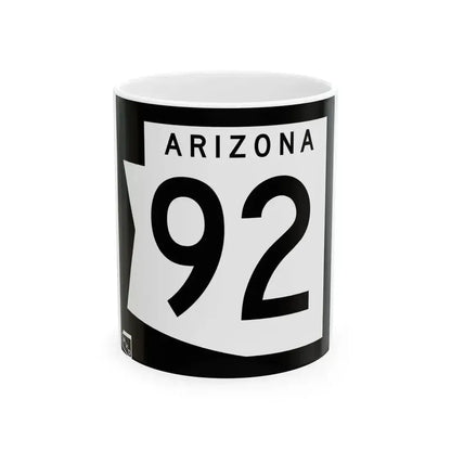 Arizona 92 1973 (Arizona) (Road Sign) White Coffee Mug 11oz - Go Mug Yourself