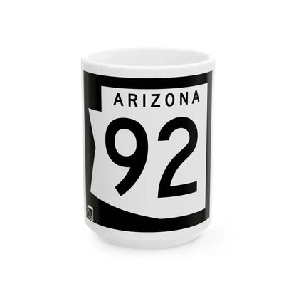 Arizona 92 1973 (Arizona) (Road Sign) White Coffee Mug 15oz - Go Mug Yourself
