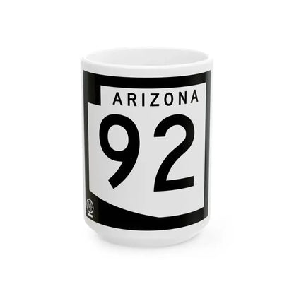 Arizona 92 1978 (Arizona) (Road Sign) White Coffee Mug 15oz - Go Mug Yourself