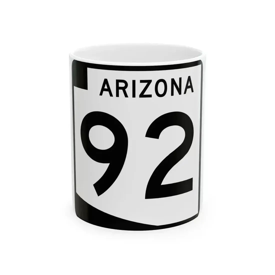Arizona 92 (Arizona) (Road Sign) White Coffee Mug 11oz - Go Mug Yourself