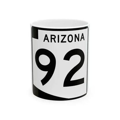 Arizona 92 (Arizona) (Road Sign) White Coffee Mug 11oz - Go Mug Yourself