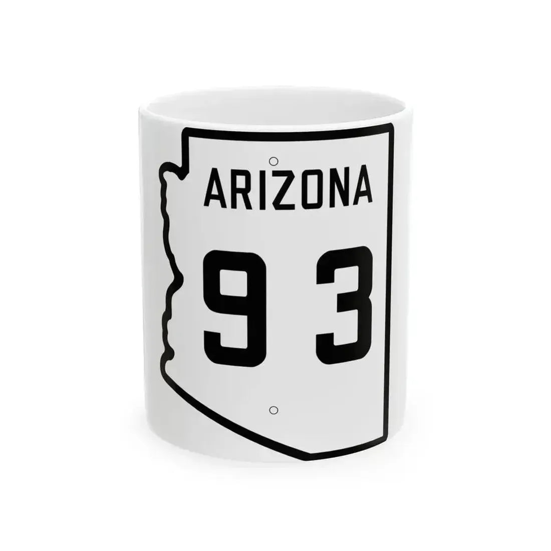 Arizona 93 1941 (Arizona) (Road Sign) White Coffee Mug 11oz - Go Mug Yourself