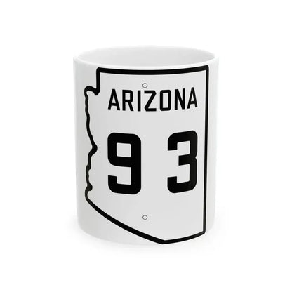 Arizona 93 1941 (Arizona) (Road Sign) White Coffee Mug 11oz - Go Mug Yourself
