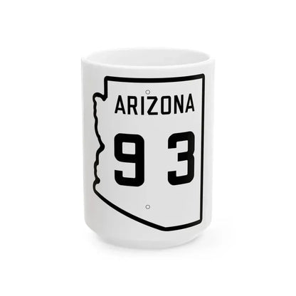 Arizona 93 1941 (Arizona) (Road Sign) White Coffee Mug 15oz - Go Mug Yourself