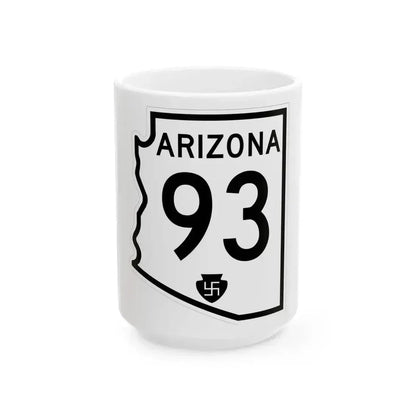 Arizona 93 1956 (Arizona) (Road Sign) White Coffee Mug 15oz - Go Mug Yourself