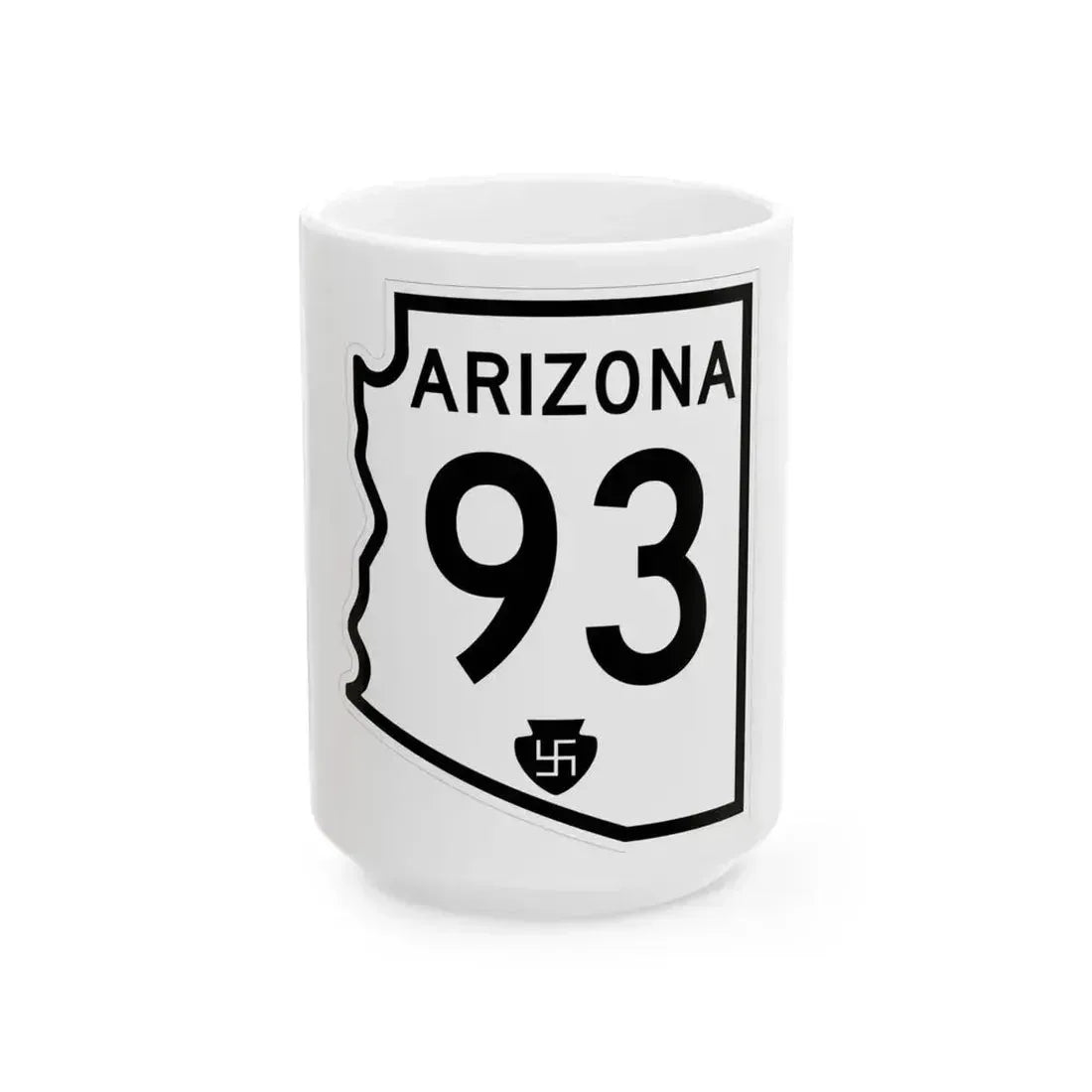Arizona 93 1956 (Arizona) (Road Sign) White Coffee Mug - Go Mug Yourself