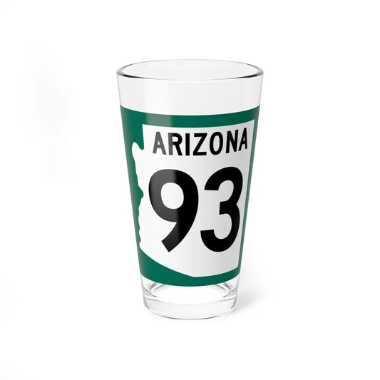 Arizona 93 1960 south (Arizona) (Road Sign) Pint Glass 16oz 16oz - Go Mug Yourself