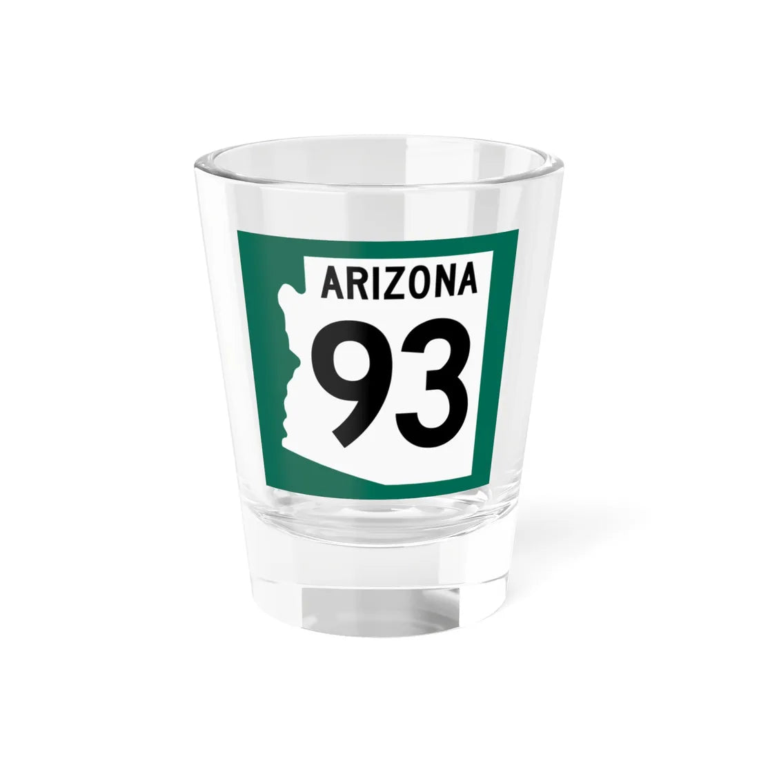 Arizona 93 1960 south (Arizona) (Road Sign) Shot Glass 1.5oz 1.5oz - Go Mug Yourself