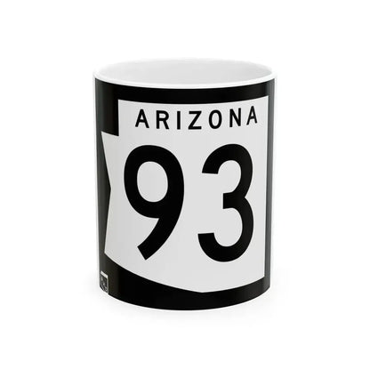 Arizona 93 1973 (Arizona) (Road Sign) White Coffee Mug 11oz - Go Mug Yourself
