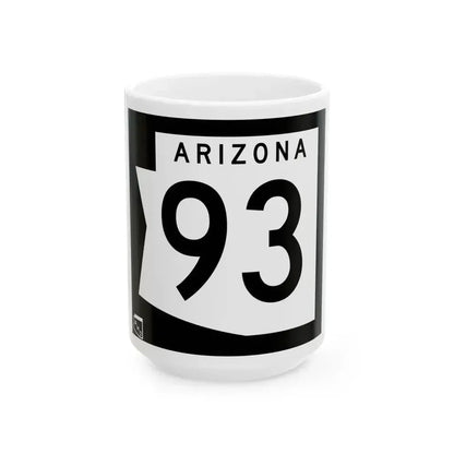 Arizona 93 1973 (Arizona) (Road Sign) White Coffee Mug 15oz - Go Mug Yourself