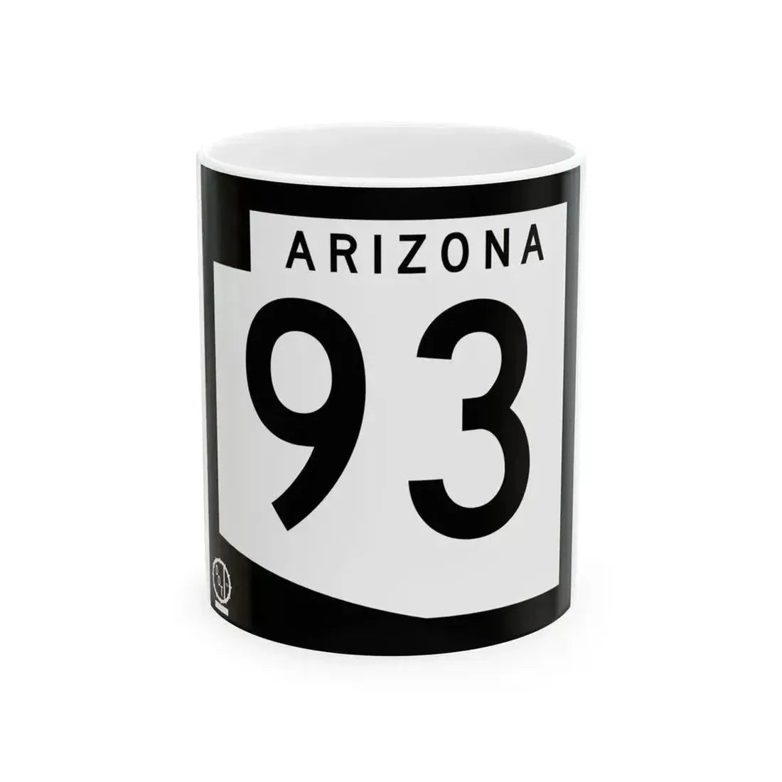 Arizona 93 1978 (Arizona) (Road Sign) White Coffee Mug 11oz - Go Mug Yourself