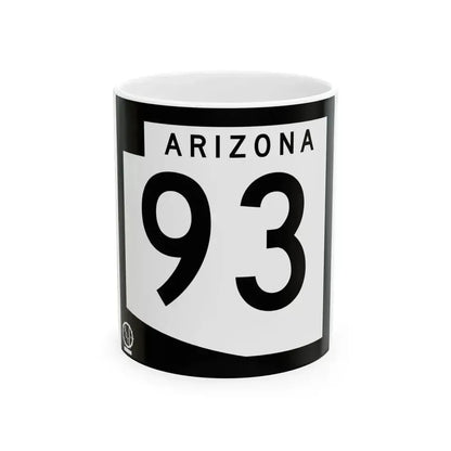 Arizona 93 1978 (Arizona) (Road Sign) White Coffee Mug 11oz - Go Mug Yourself